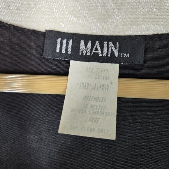 VTG 111 Main Halloween Vest L Black Orange Witch Pumpkins Black Cat Trick Treat - Picture 7 of 10